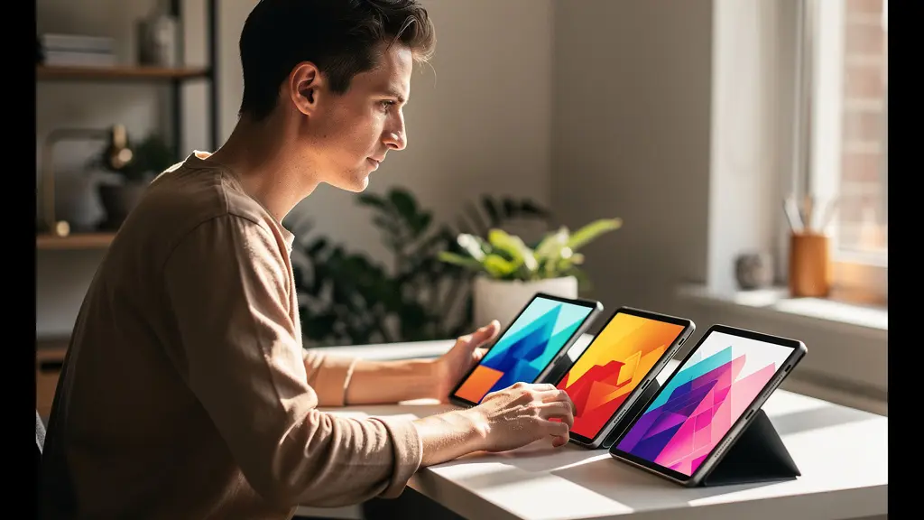 Personne consultant trois écrans montrant différents chantiers en temps réel